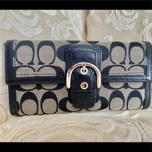 Coach wallet • monogram black wallet